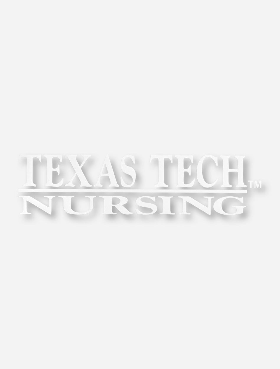 Texas Tech Nursing White Decal