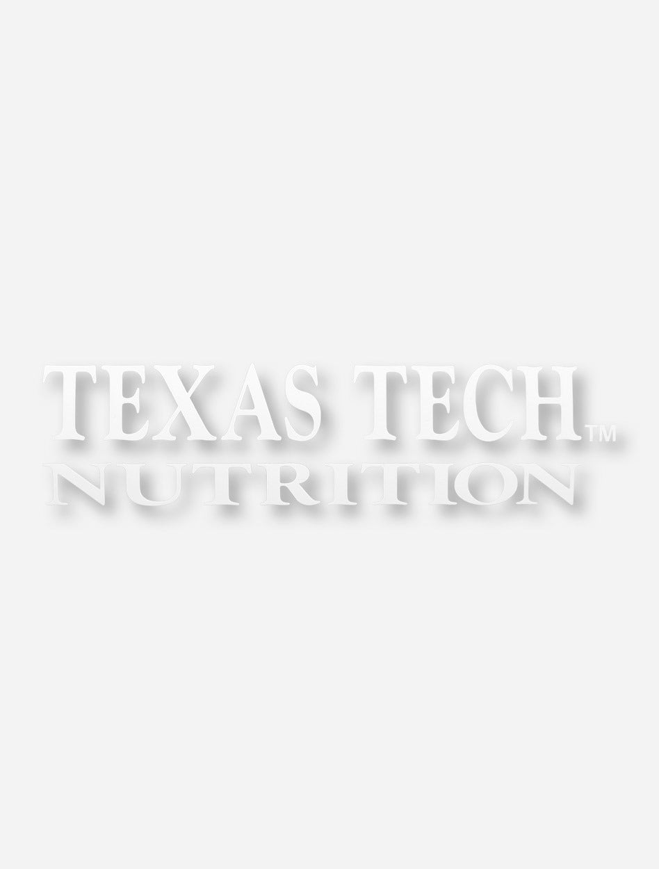 Texas Tech Nutrition White Decal