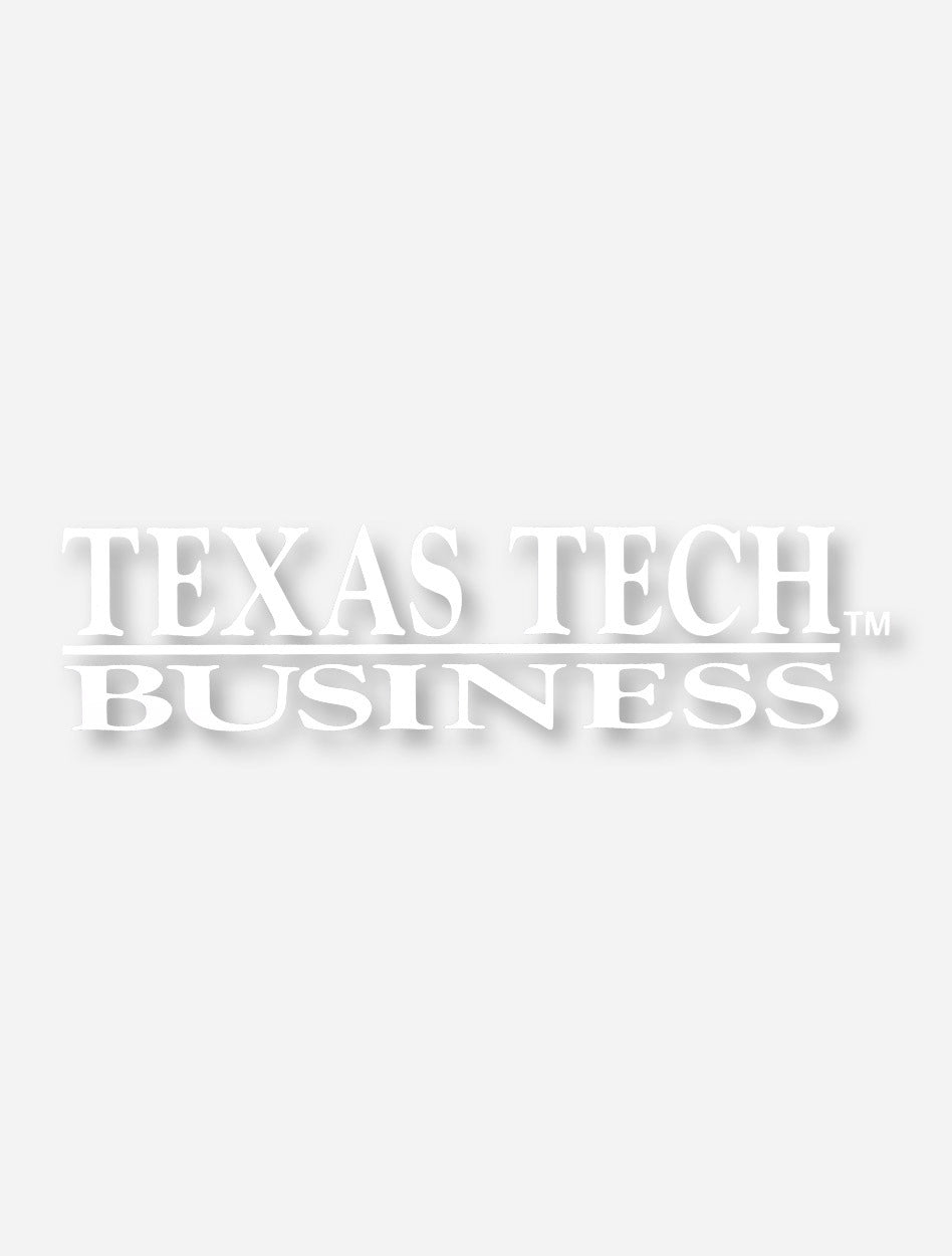 Texas Tech Business White Decal
