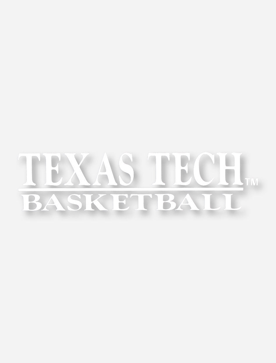 Texas Tech Basketball White Decal