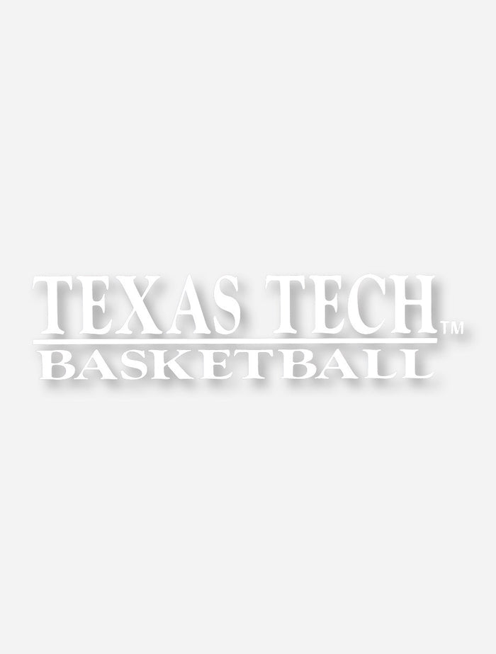 Texas Tech Basketball White Decal