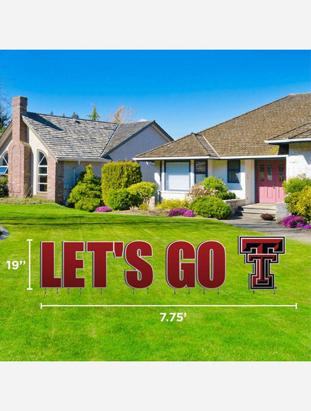 Texas Tech Red Raiders "Lets' Go" Lawn Sign