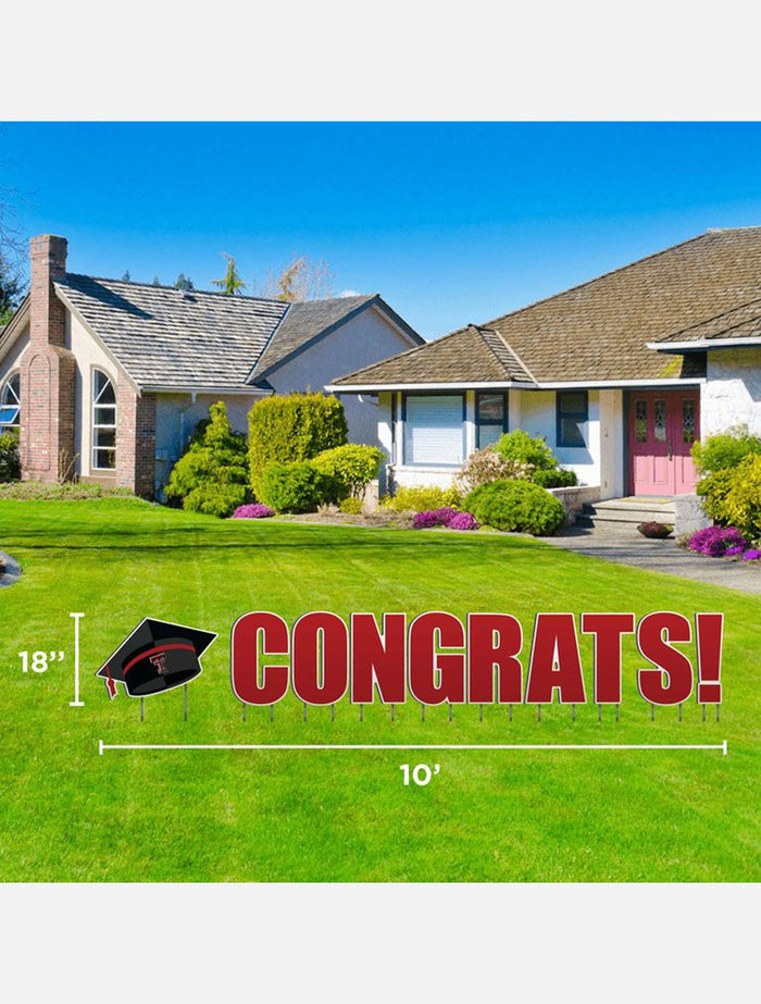 Texas Tech Red Raiders Large "Congrat's" Graduation Lawn Sign