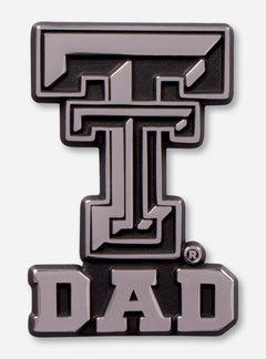 Texas Tech Red Raiders Double T with Dad Car Emblem