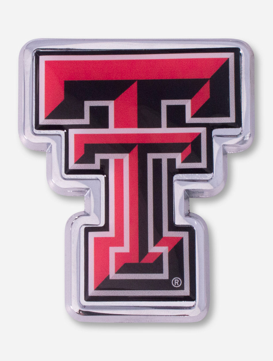 Texas Tech Full Color Double T Car Emblem