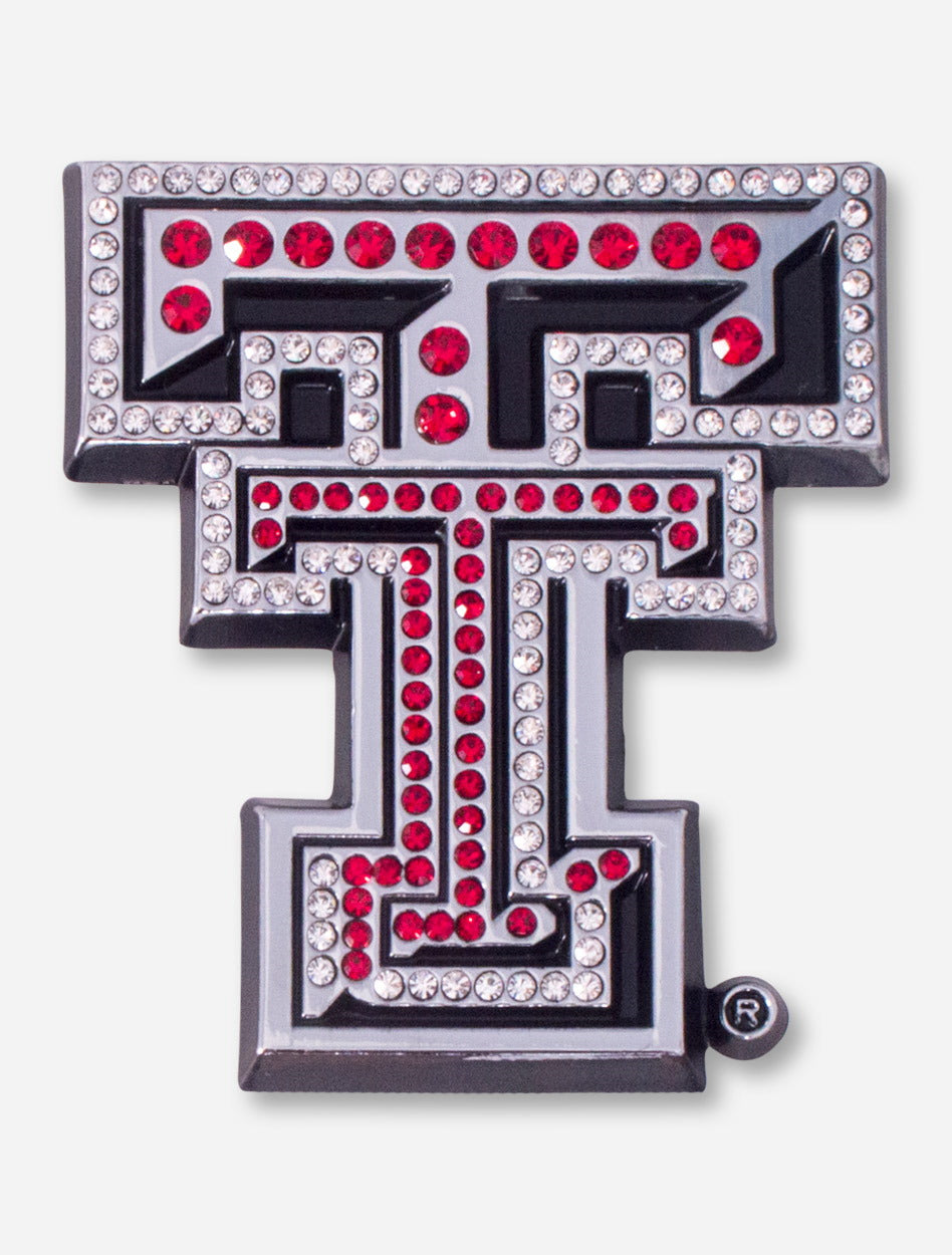 Texas Tech Crystal Red Double T Car Emblem