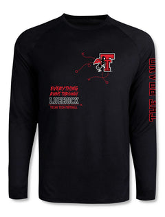 Texas Tech "Everything Runs Through Lubbock" Athletic Black Long Sleeve T-Shirt