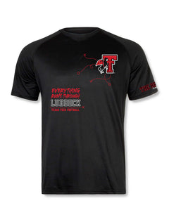 Texas Tech "Everything Runs Through Lubbock" Athletic Black T-Shirt