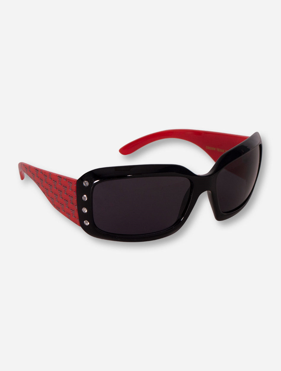 Texas Tech Red Raiders Rhinestone Double T Wrap Around Sunglasses