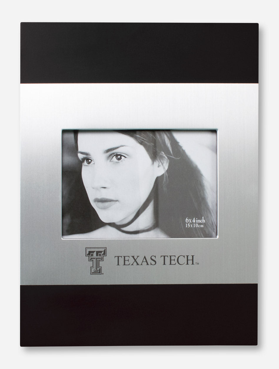 Laser Engraved Texas Tech Wood & Silver Frame