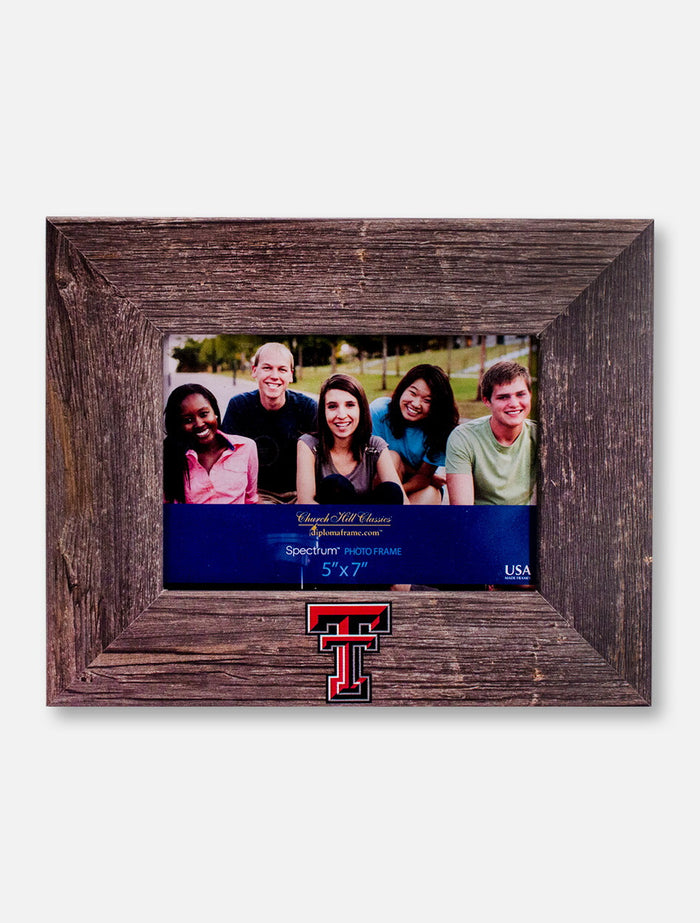 Churchill Classics Texas Tech Red Raiders Double T Barnwood 5"x7" Horizontal Frame