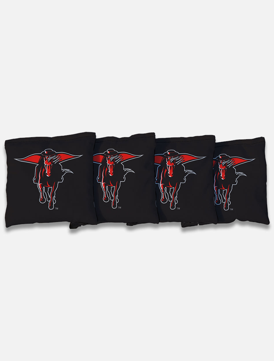 Texas Tech Set of Four All-Weather Proof Cornhole Bags in Carrying Case