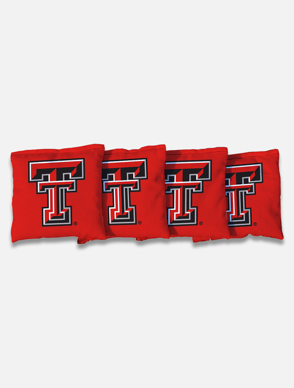 Texas Tech Set of Four All-Weather Proof Cornhole Bags in Carrying Case