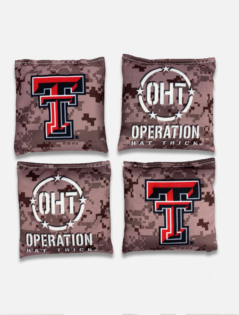 Texas Tech Red Raiders Weather Cornhole Bags - "Operation Hat Trick"