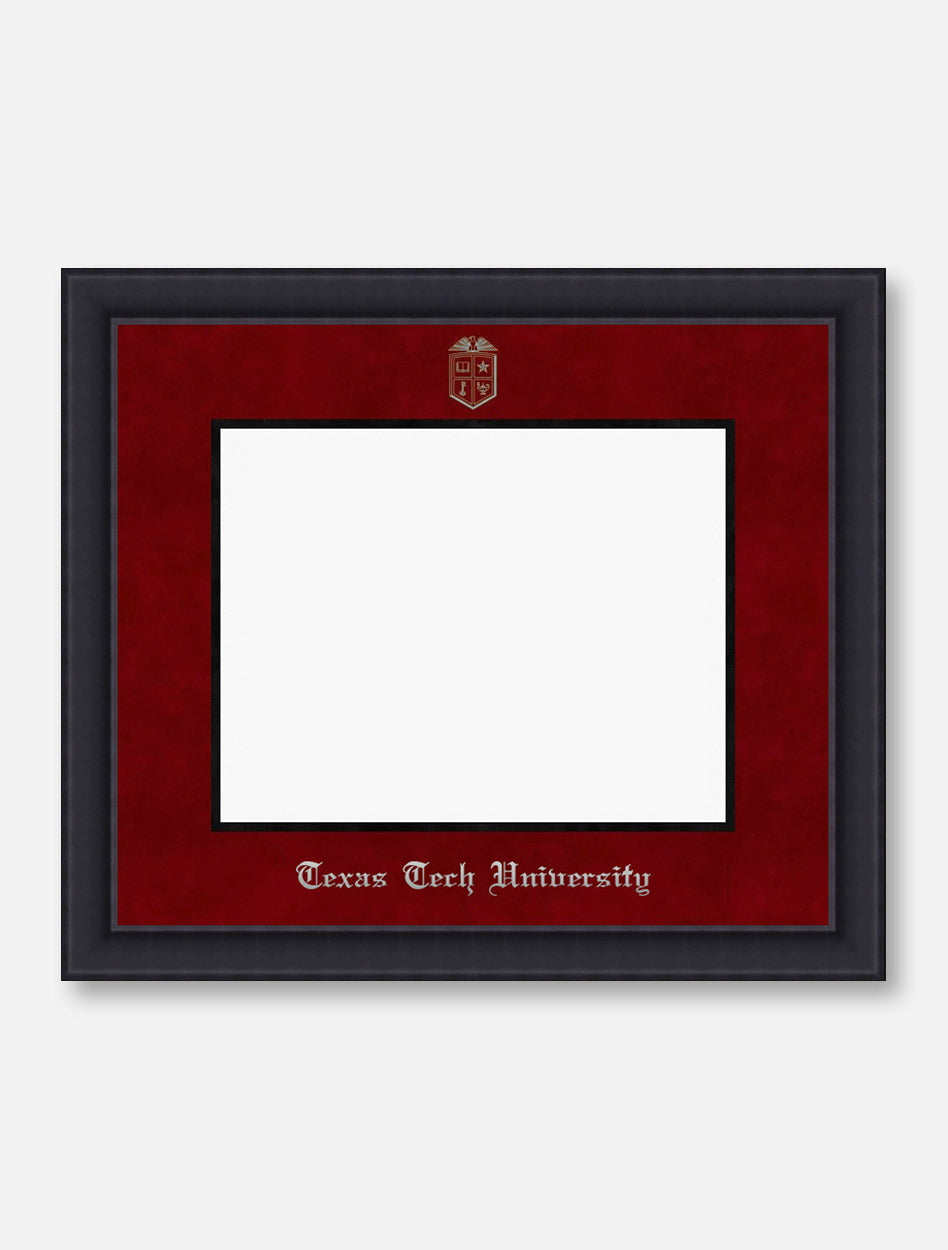 Silver Embossed Black Satin Red Suede Diploma Frame T6