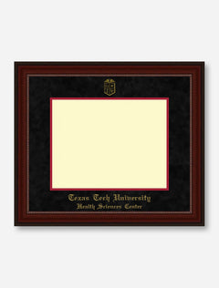 HSC PhD Gold Embossed Cherry Bead Black Suede Diploma Frame T14