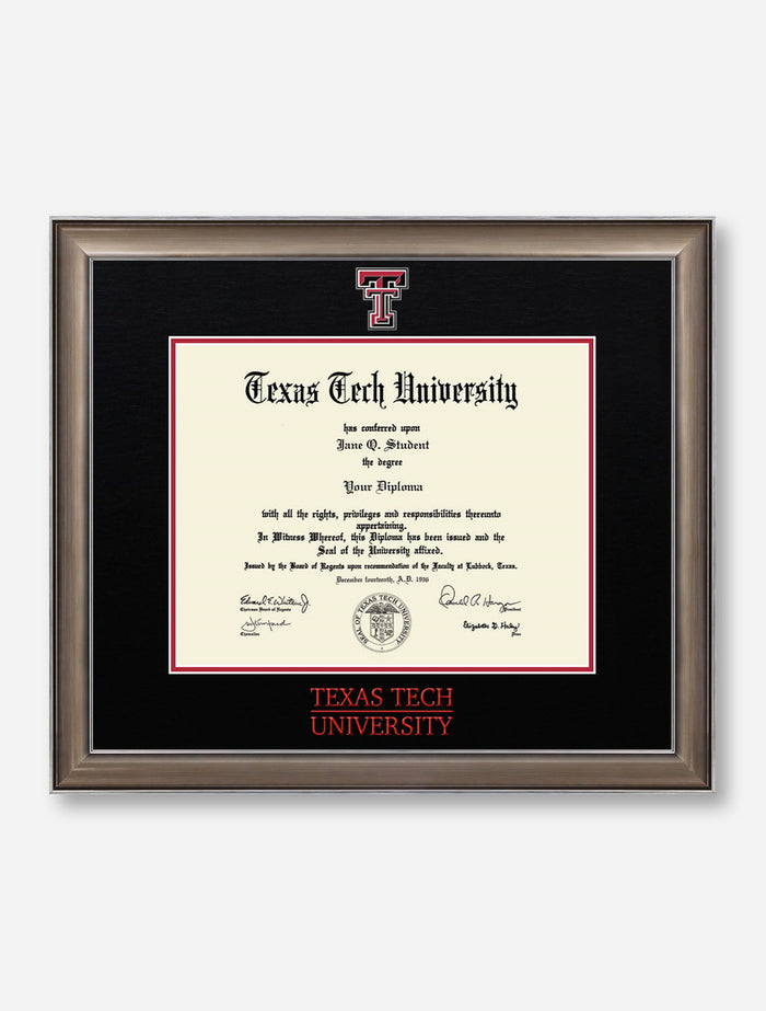 Satin Black and Red Diploma Frame C11
