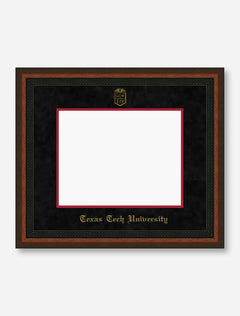 Gold Embossed Mahogany Rope Black Suede Diploma Frame T1