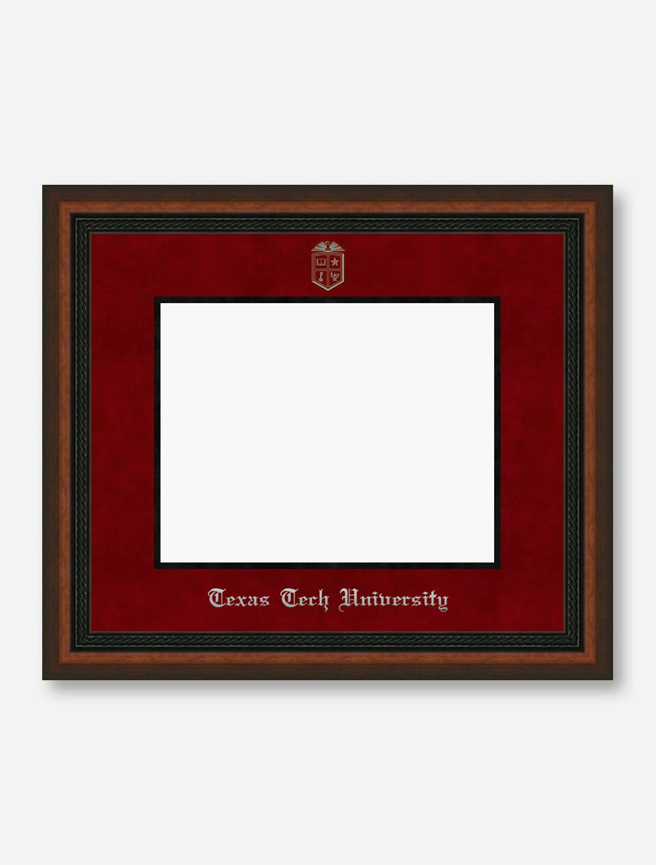 Silver Embossed Mahogany Rope Red Suede Diploma Frame T2