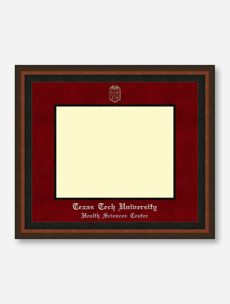 HSC PhD Silver Embossed Mahogany Rope Red Suede Diploma Frame T11