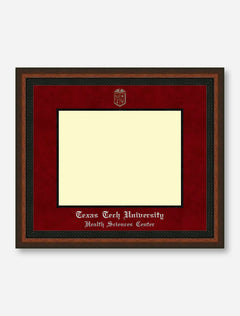 HSC PhD Silver Embossed Mahogany Rope Red Suede Diploma Frame T11