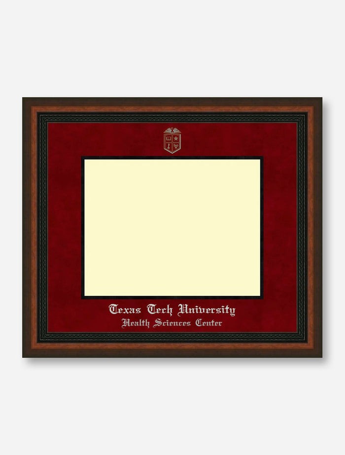 HSC PhD Silver Embossed Mahogany Rope Red Suede Diploma Frame T11