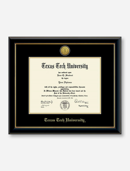 Gold Engraved Medallion Onyx Diploma Frame C8