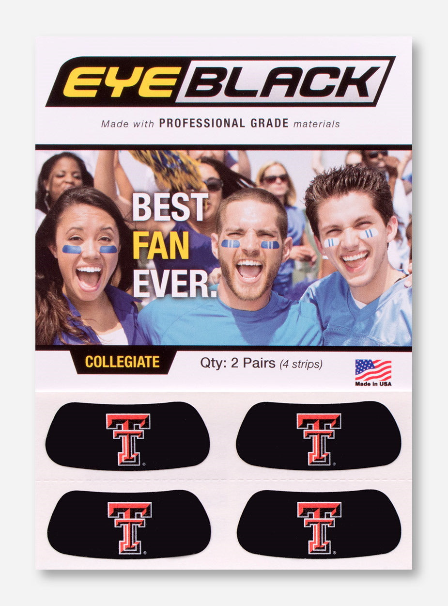 Two Pairs of Double T Eye Black Strips - Texas Tech