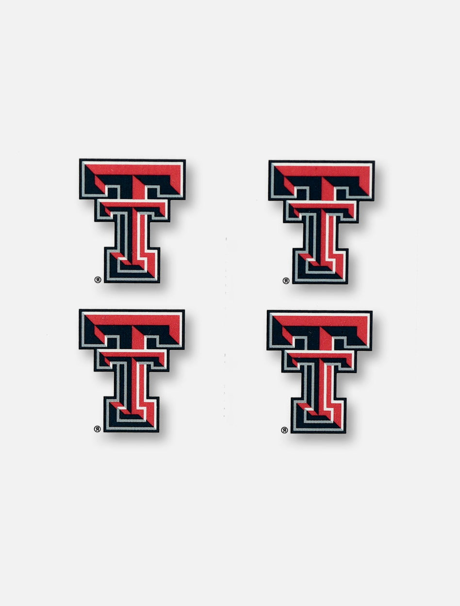 Texas Tech Red Raiders Double T 4 Pack Face Tattoos