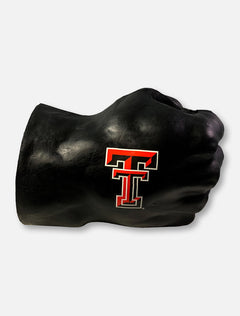 Black foam Texas Tech Fan Fist, back of the hand, with the red and black Double T