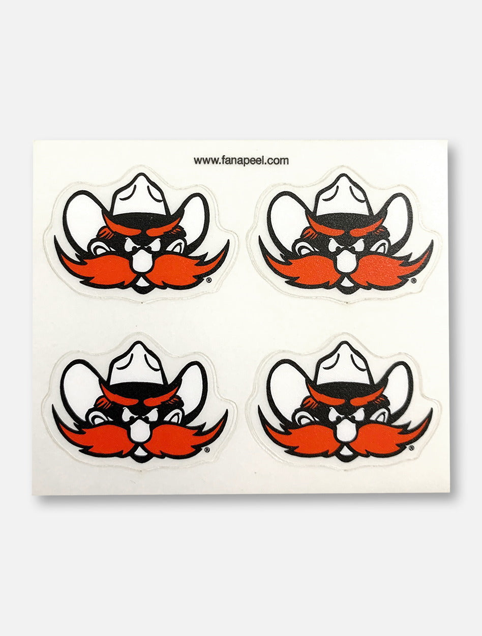 Red Raider Sticker Texas Tech Red Raiders 4 Pack Raider Red Face Tattoos – Red Raider ...
