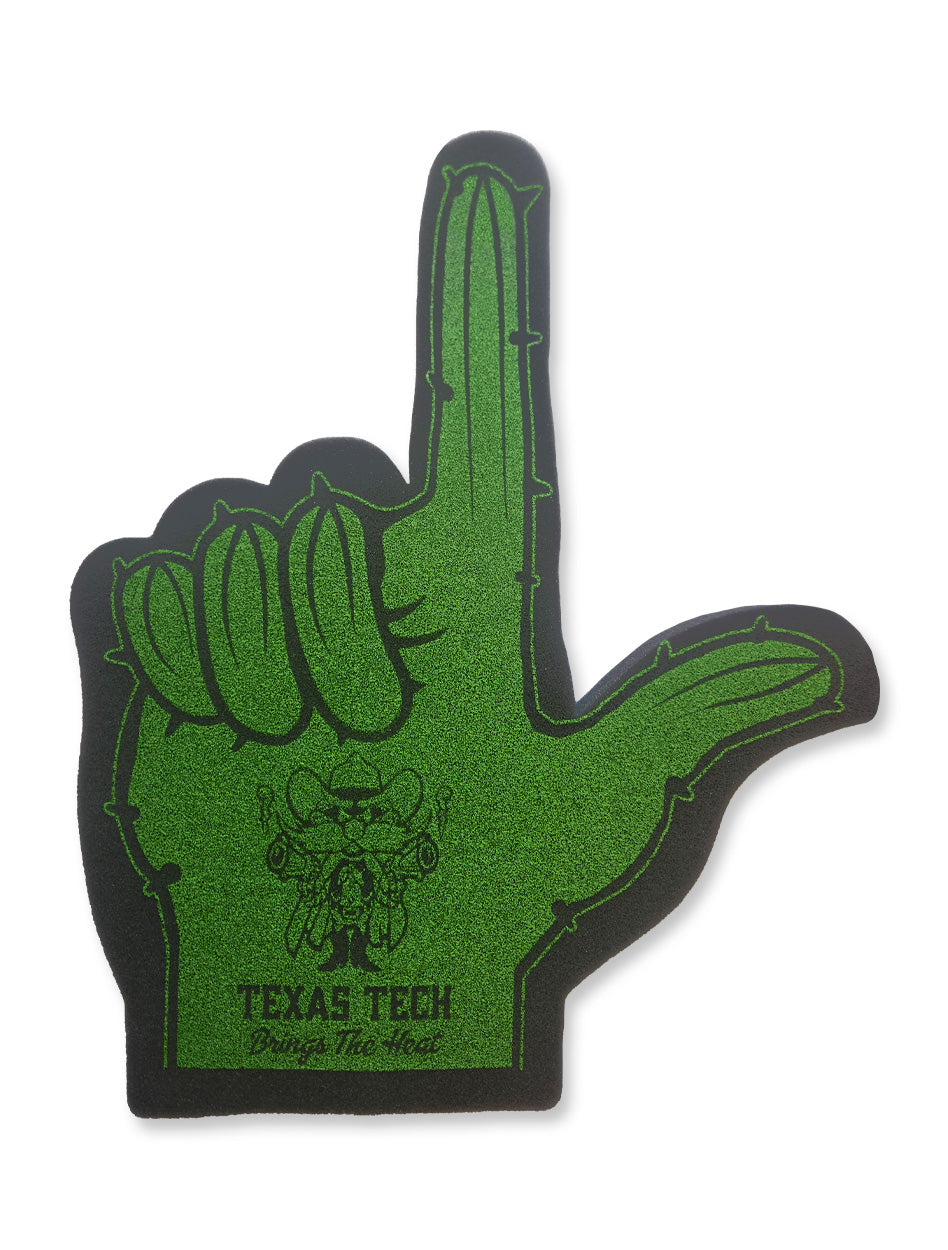 Texas Tech Raider Red "Cactus" Foam Guns Up Hand