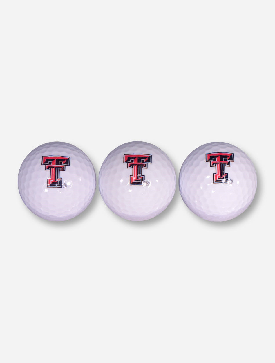 Three Pack of Texas Tech Double T Golf Balls