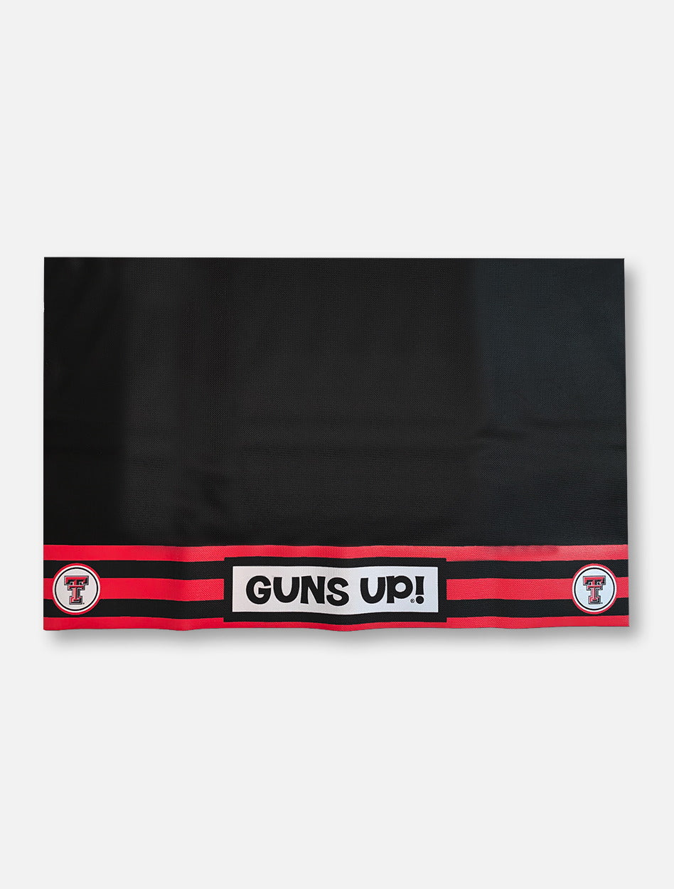 Texas Tech Double T "Gun's Up"  Black Vinyl Grill Mat