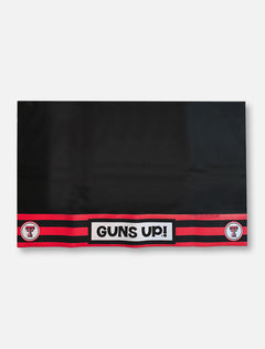 Texas Tech Double T "Gun's Up"  Black Vinyl Grill Mat