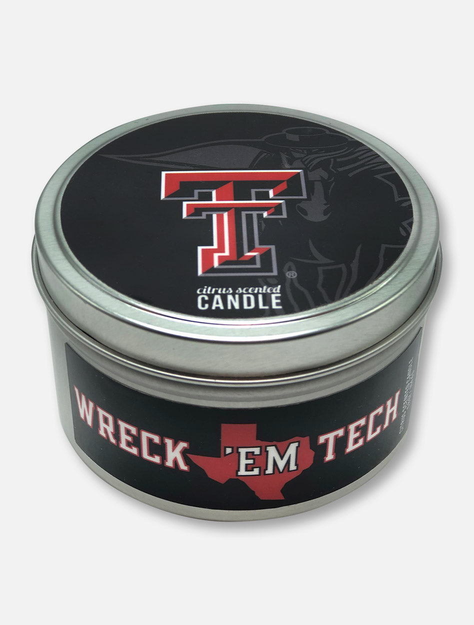 Texas Tech Red Raiders Orange Citrus Scented Travel Candle