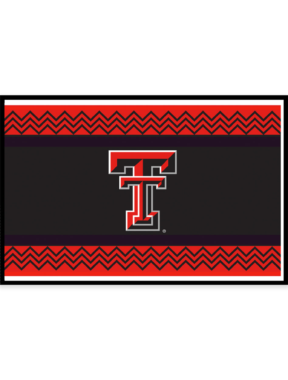 Texas Tech Double T Chevron Pattern 18"x 30" Door Mat