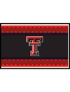 Texas Tech Double T Chevron Pattern 18"x 30" Door Mat