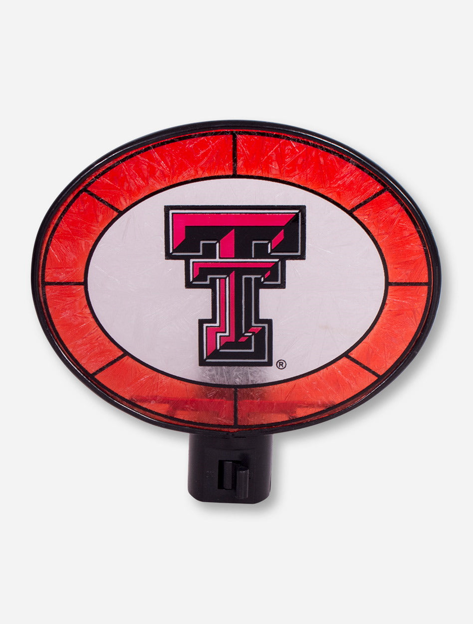 Texas Tech Double T Glass Oval Nightlight
