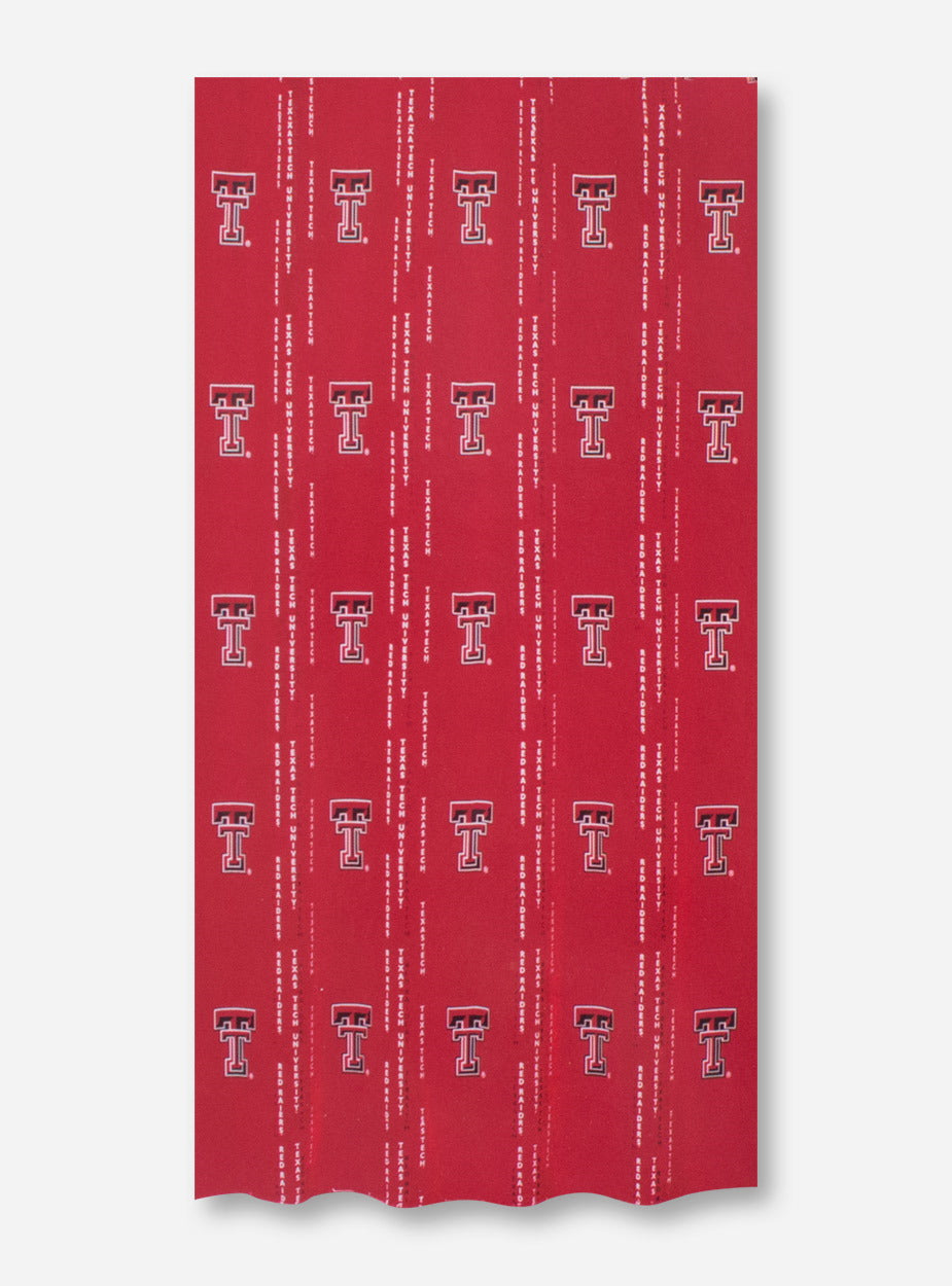 Texas Tech Double T Red Fabric Shower Curtain