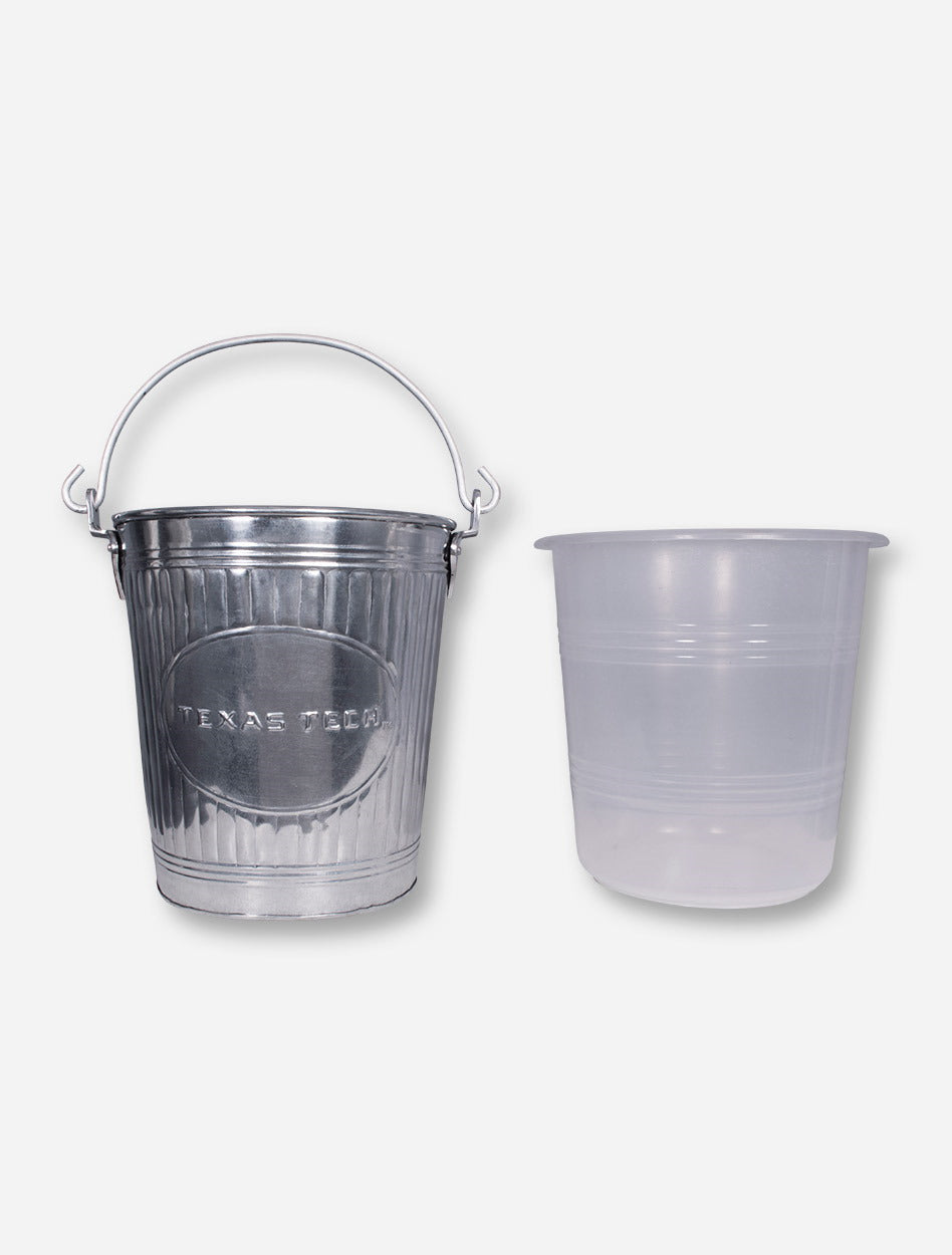 Texas Tech Metal Pail Wastebasket