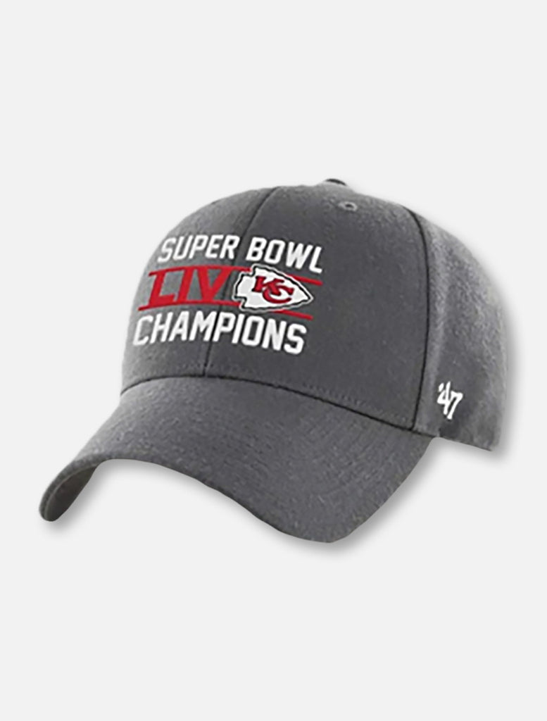 47 Brand Charcoal Kansas City Chiefs Super Bowl Lvii Champions Oasis Side  Patch Clean Up Adjustable Hat in Gray for Men