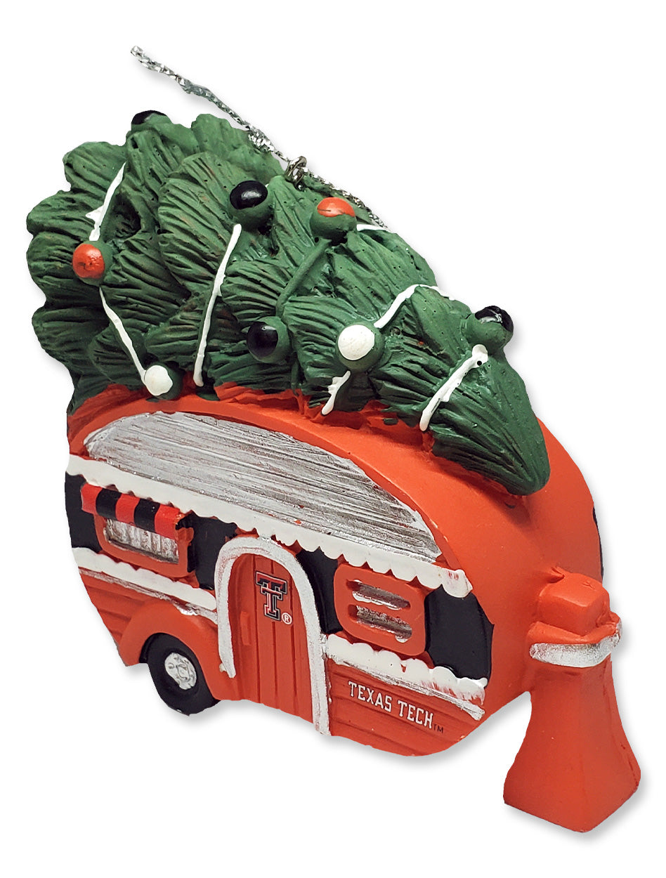 Texas Tech "Holiday Camper w/ Tree" Ornament