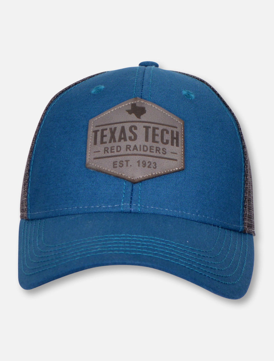 Legacy Texas Tech Red Raiders Grey Leather Patch Snapback Cap