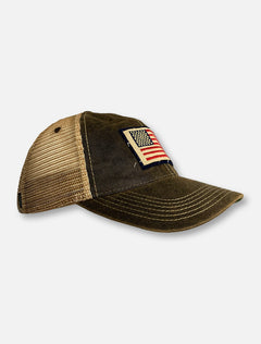 Legacy Texas Tech Red Raiders American Flag Patch Canvas And Mesh Snapback Cap