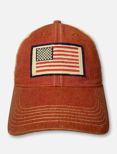 Legacy Texas Tech Red Raiders American Flag Patch Canvas And Mesh Snapback Cap