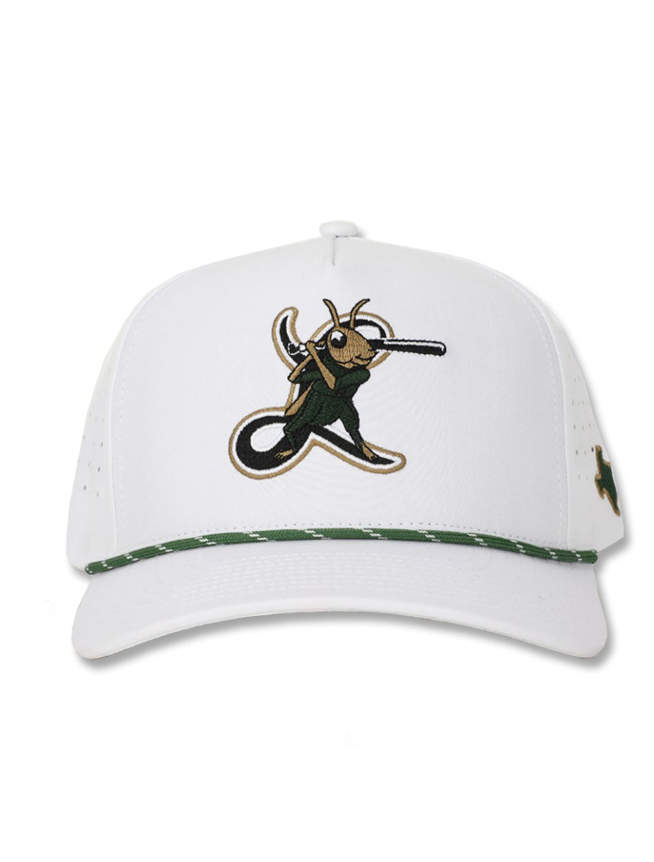 Lubbock "Crickets" Baseball White Corded Sport Snapback Cap