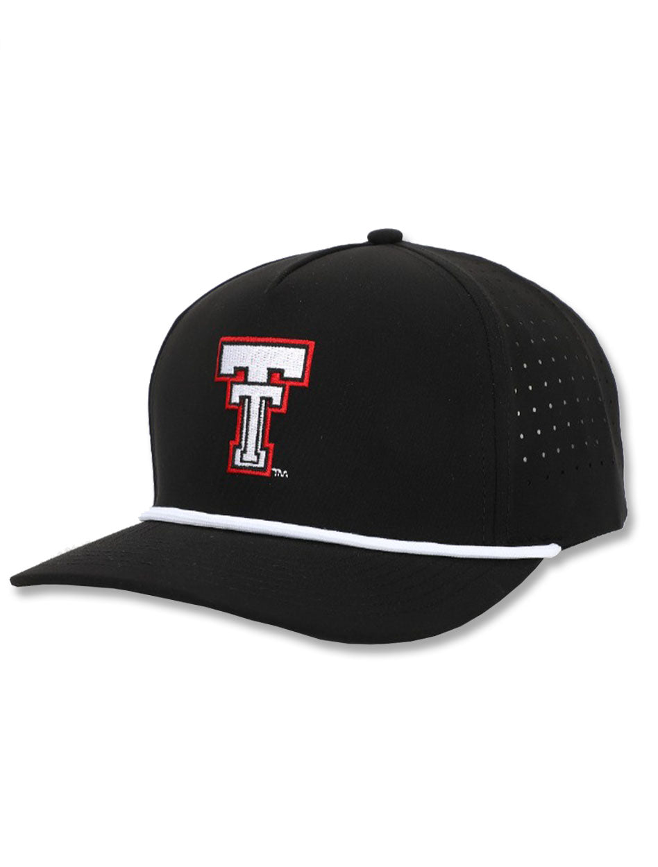 Dark Horse Texas Tech "Throwback" Black Corded Sport Snapback Cap