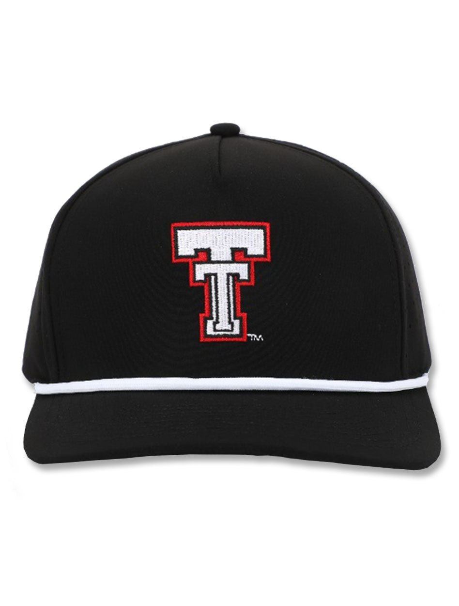 Dark Horse Texas Tech "Throwback" Black Corded Sport Snapback Cap