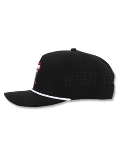 Dark Horse Texas Tech "Throwback" Black Corded Sport Snapback Cap